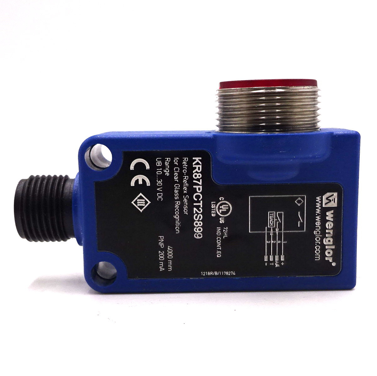 Reflex Sensor KR87PCT2S899 Wenglor 10-30VDC 200mA - Axxa - Motor ...