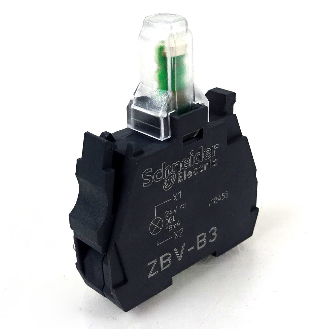 Light Block ZBVB3 Schneider Green 24VAC/DC 18mA 008962 *Pack of 5 ...