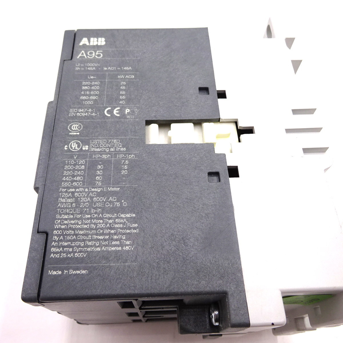 Contacteur ABB AE95-30-11 24VDC 145A - Référence 1SFL439001R8111 - Neuf D'origine