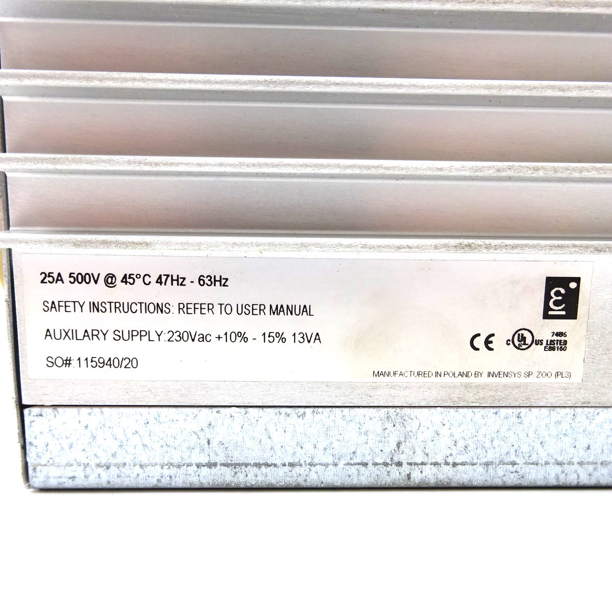 Power Controller TE200A/25A/500V/000/4MA20/FC1/DIN/ENG/230V/FUSE/NONE ...