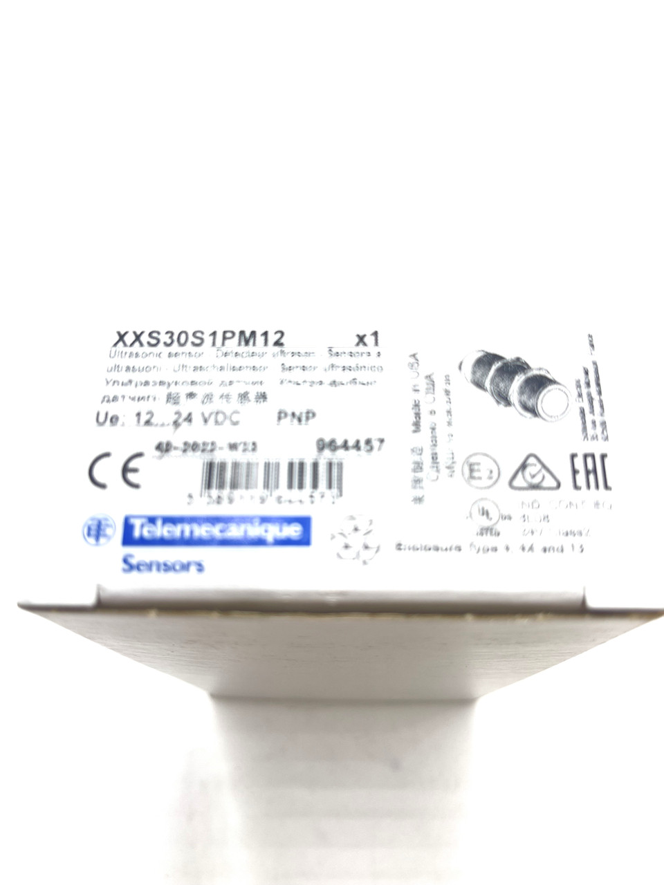 Sensore Ad Ultrasuoni Telemecanique XXS30P1VM12 M30 Portata 1 Metro