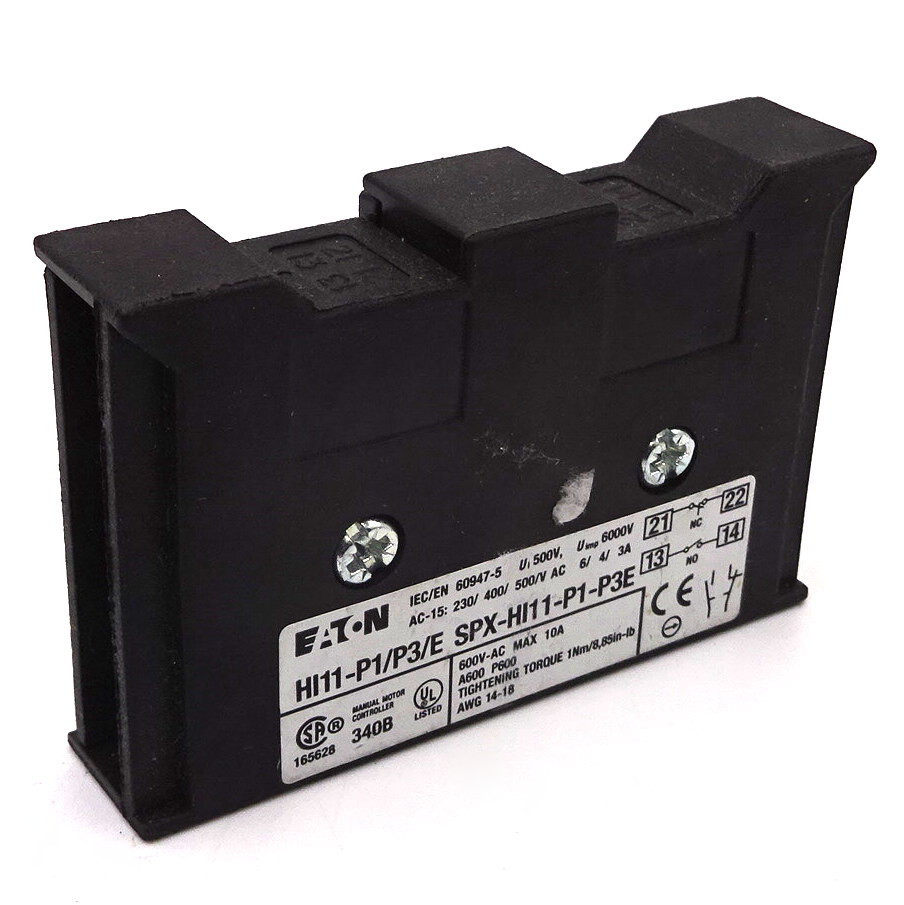 Auxiliary Contact SPX-HI11-P1-P3E Eaton 1NO + 1NC HI11-P1/P3/E *New ...