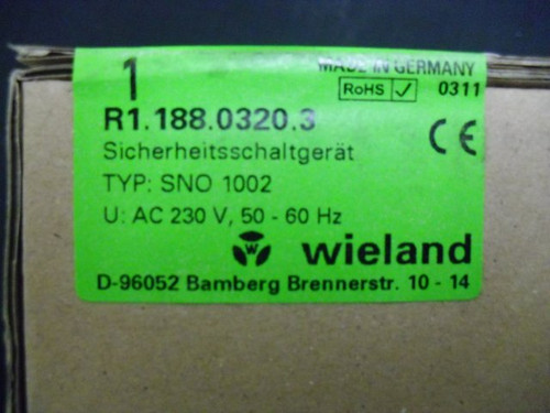 Safety switching device R118803203 Wieland R1.188.0320.3