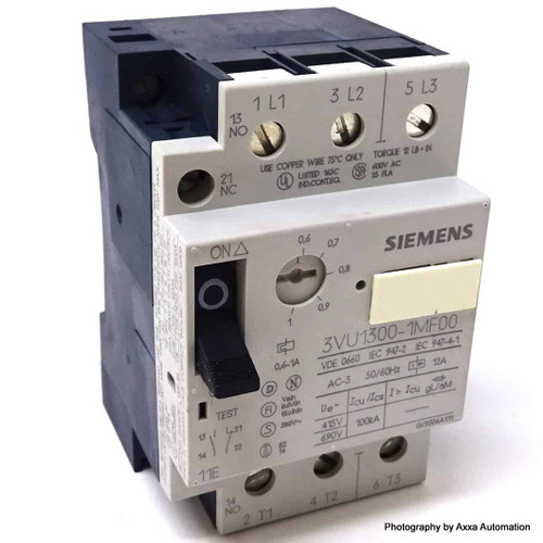 Circuit Breaker 3VU1300-1MF00 Siemens 0.6-1A 1NO+1NC 3VU13001MF00