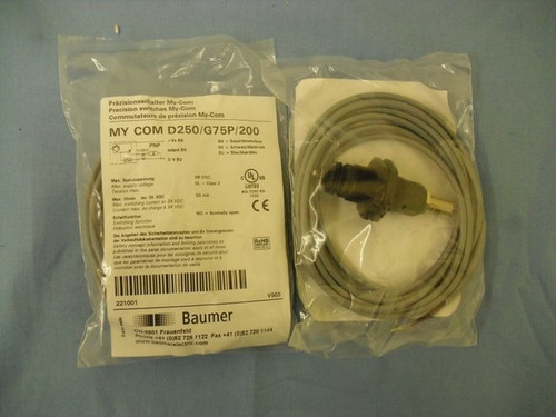 Limit Switch MY-COM-D250/G75P/200 Baumer MYCOMD250G75P200