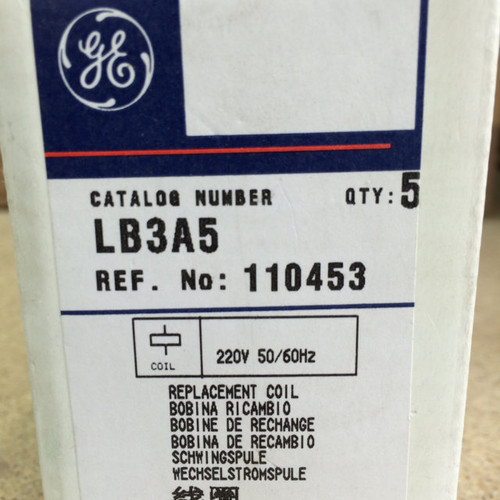 Replacement Coil 110453 GE 220VAC LB3A5