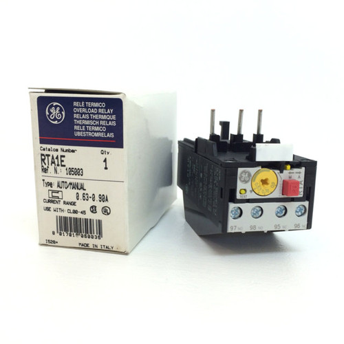 Overload Relay 105003 GE 0.63-0.90A RTA1E