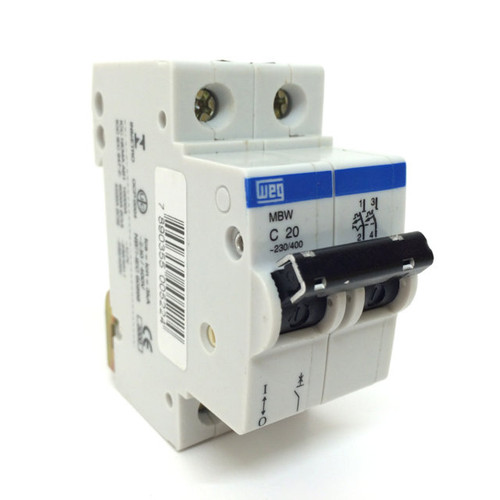 Circuit Breaker 035500522 Weg 2P 20A C MBW-C20-2