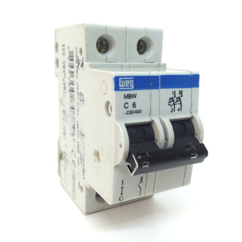 Circuit Breaker 035500519 Weg 2P 6A C MBW-C6-2