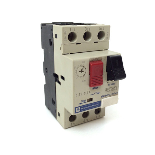 Motor circuit Breaker 21082 Telemecanique 0.25-0.4A GV2-M03