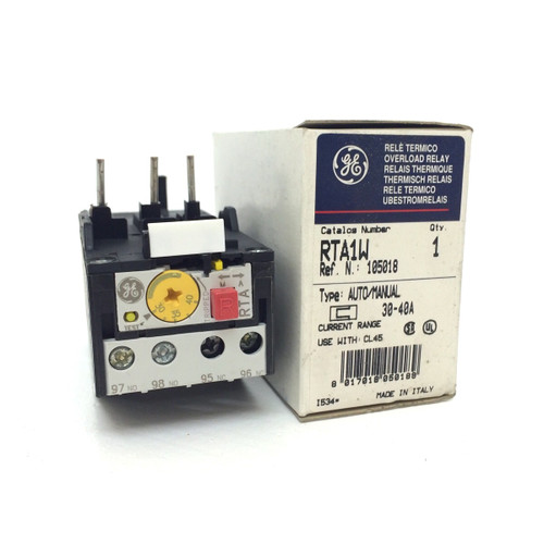 Overload Relay 105018 GE 30-40A RTA1W