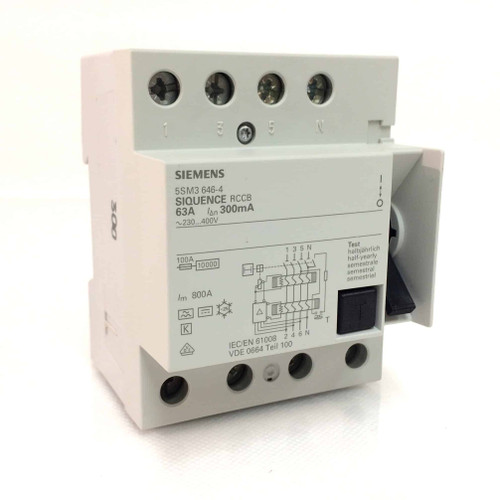 Siquence RCCB 5SM3-646-4 Siemens 63A 300mA 5SM3646-4