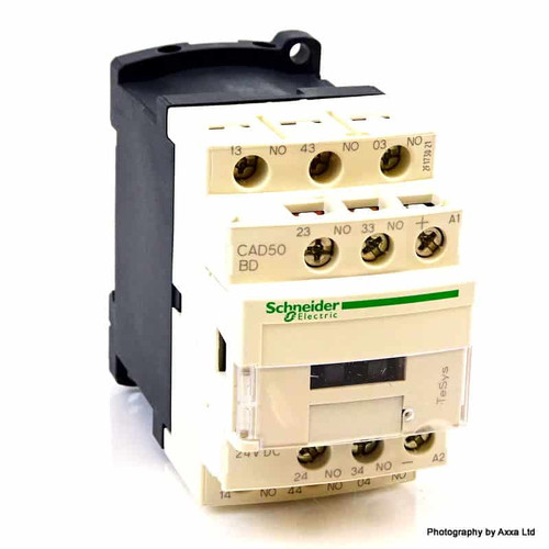 Control Relay CAD50BD Schneider 24VDC 10A 5NO CAD-50BD