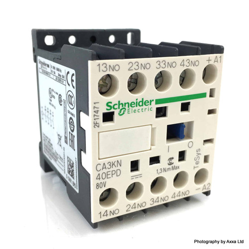 Control Relay CA3KN40EPD Schneider 80VDC 4NO 084465 CA3KN-40EPD