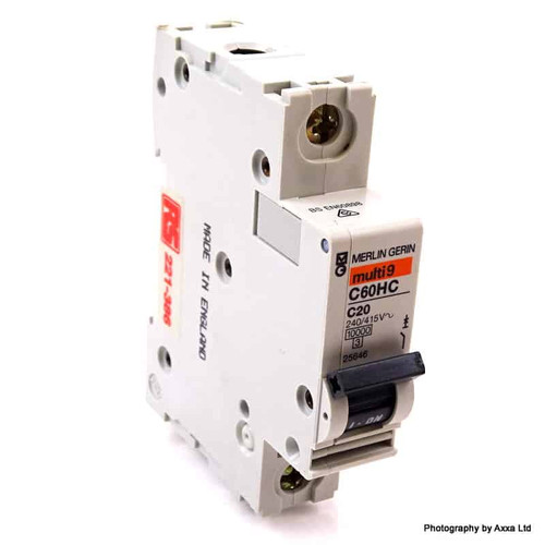 Circuit Breaker C60HC-C20-25646  Merlin Gerin Single Pole C-Curve 20A C60HCC2025646 *New*