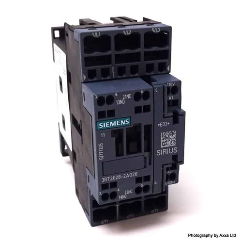 Contactor 3RT2028-2AG20 Siemens 110VAC 18.5kW NO/NC 3RT20282AG20