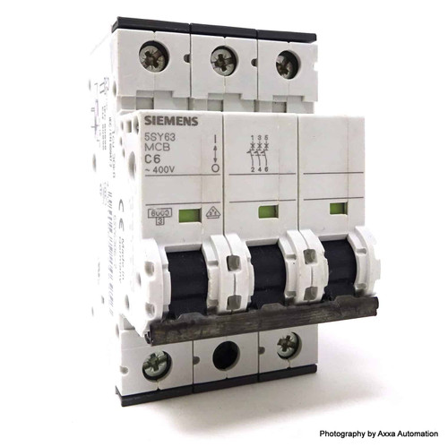 3 Pole Circuit Breaker 5SY6306-7 Siemens C-Curve 6A 5SY63067 *NEW*