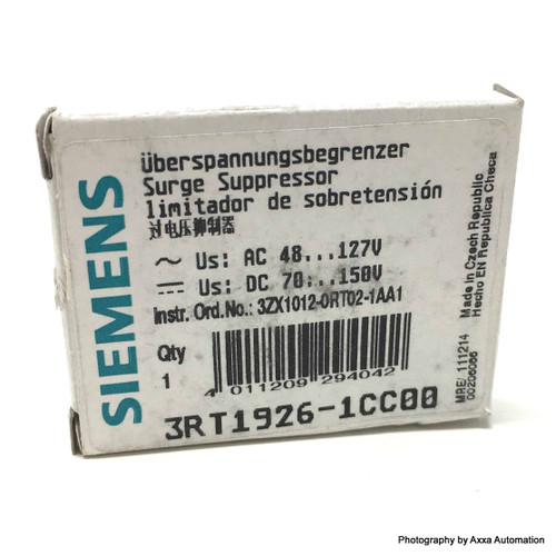 Surge Suppressor 3RT1926-1CC00 Siemens 3RT19261CC00