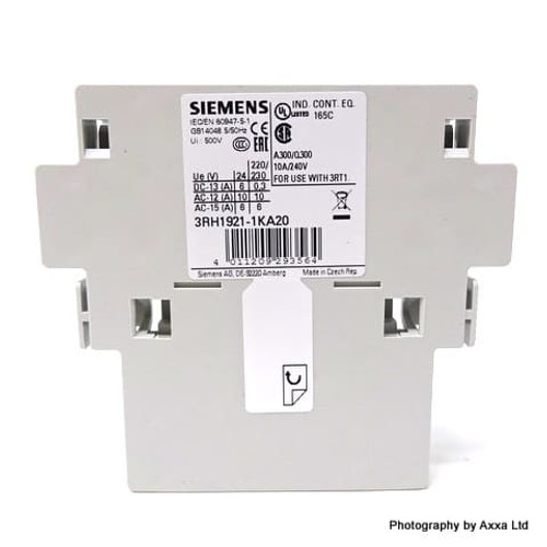 Auxilary switch block 3RH1921-1KA20 Siemens 3RH19211KA20
