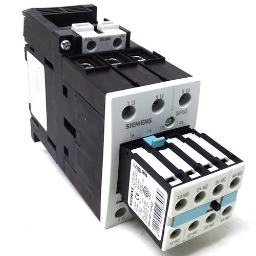 Contactor 3RT1036-1BB44 Siemens 24VDC 22kW 2NO/2NC