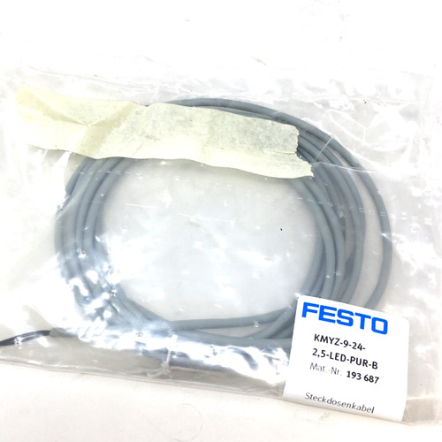 Socket Connector Cable 193687 Festo KMYZ-9-24-2,5-LED-PUR-B