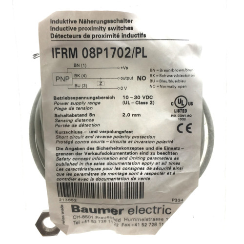Inductive Sensor IFRM-08P1702/PL Baumer 213652