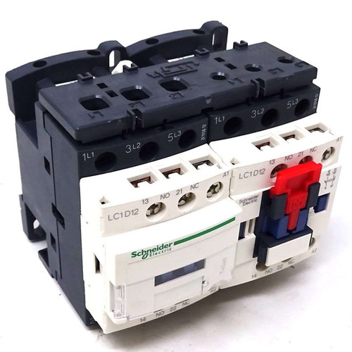 3P Reversing Contactor LC2D12F7 Schneider 110VAC 5.5kW 1NO 1NC 038578 3P Reversing Contactor LC2D12F7 Schneider 110VAC 5.5kW 1NO 1NC 038578