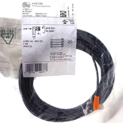 Connecting Cable EVC155 IFM With Socket 10m M8