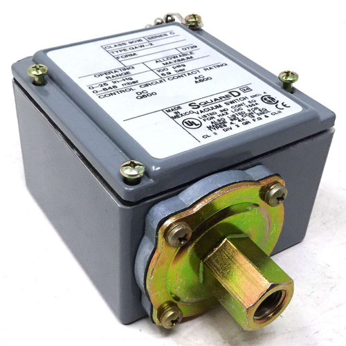 Industial Vacuum Switch 9016-GAW-2 Square D 0-848mbar 0-25In-Hg