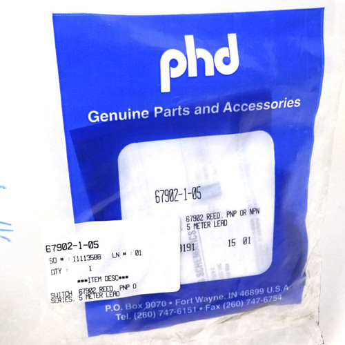 Reed Switch Sensor 67902-1-05 PHD PNP or NPN 5m Lead
