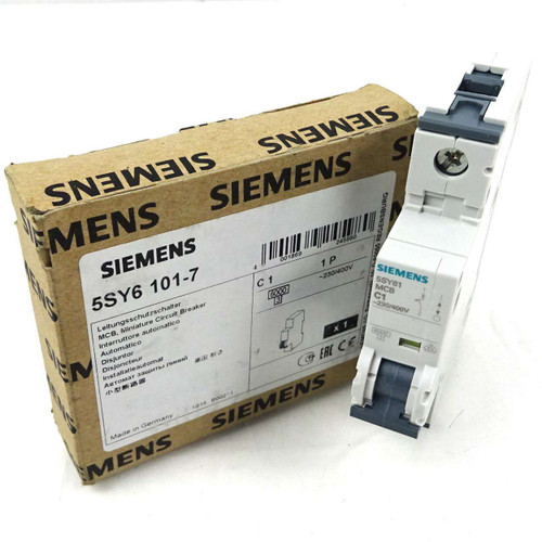 1P MCB 5SY6101-7 Siemens C-Curve 1A