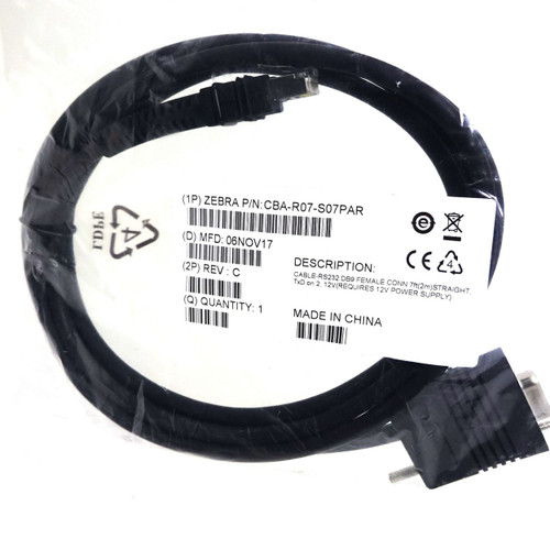 Cable CBA-R07-S07PAR Zebra RS232 Straight 7ft