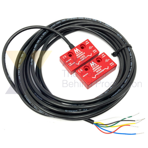 Mechan Controls - MS5-21-DC-06M, Magnetic Safety Switch and Actuator, 2NO/1NC, DC, Plastic, 6m pre-wired Cable