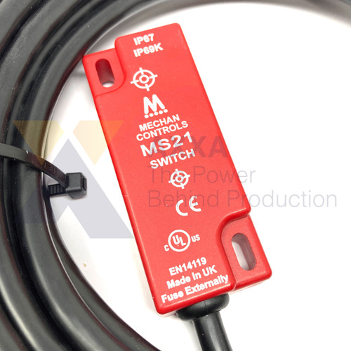 Mechan Controls - MS21-21-DC-06MSO, Magnetic Safety Switch Only, 2NO/1NC, DC, Plastic, 6m pre-wired Cable