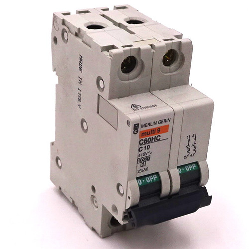 2P Circuit Breaker C60HC-C10 Merlin Gerin 415VAC 10A *New*