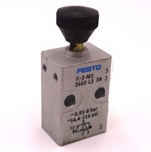 3/2 Pushbutton Valve K-3-M5 Festo -0.95-8bar