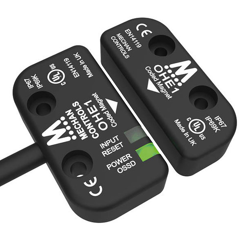 Mechan Controls - OHE1-21-DC-EDM-03M, Safety Switch and Actuator, Plastic, OHE1 Series