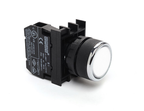 B FLUSH PUSH BUTTON 1NO WHITE