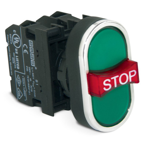 B SERIES PUSH BUTTON TRIPLE EXTENDED STOP 1NO+1NC+1NO