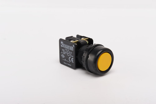 Push Button 1NC With Silicon Cover Yellow 22mm Ip40