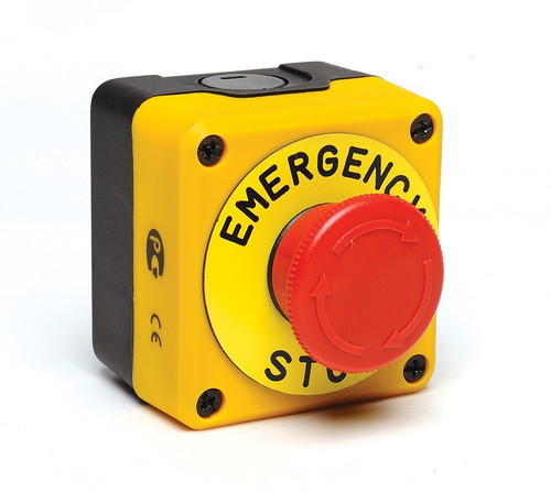 P SERIES BLACK YELLOW PL SNG BOX 1NC EMER.STOP 40 MM W PLATE