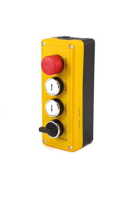 YLLW-BLACK LIFT PUSH BUT.STA. 2A 1 30MM EMER 1 SEL.8 CONT.