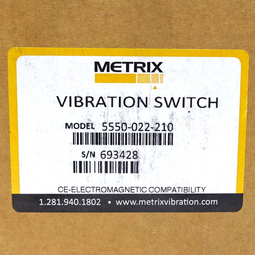 Vibration Switch 5550-022-210 Metrix 3600rpm 3/4