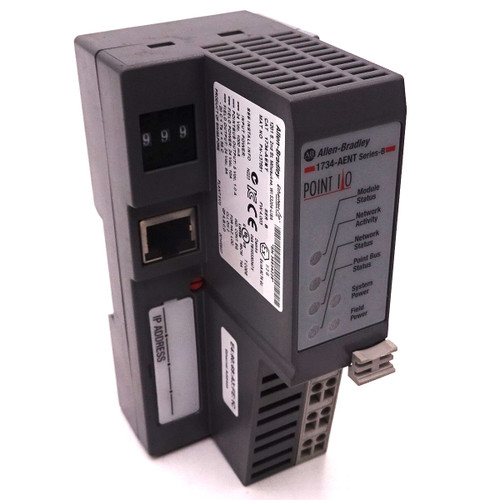 Ethernet I/O Module 1734-AENT Allen-Bradley 24VDC 1000mA 2-Port - Axxa ...