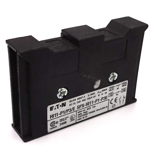 Auxiliary Contact SPX-HI11-P1-P3E Eaton HI11-P1/P3/E *New*