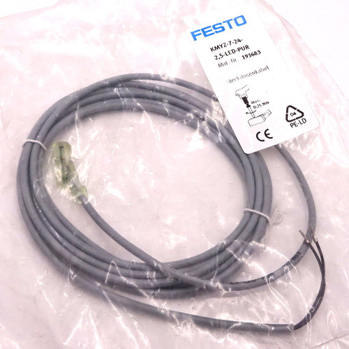 Plug Socket Cable KMYZ-7-24-2.5-LED-PUR Festo 24VDC