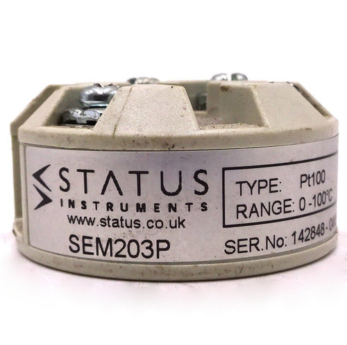 Temperature Transmitter SEM203P Status 30VDC Pt100 0-100°C *New*