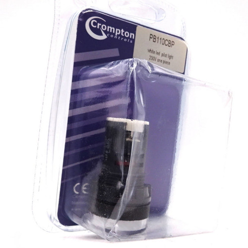 Pilot Light PB110CBP Crompton White 230VAC