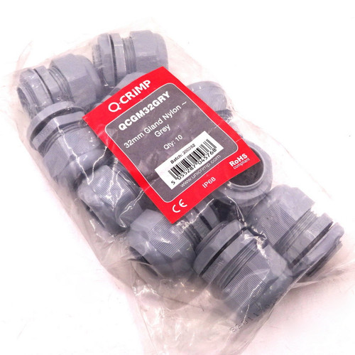 Cable Gland QCGM32GRY Unicrimp 32mm Grey *Pack of 10*