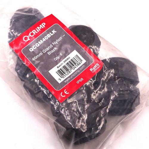 Cable Gland QCGM40BLK Unicrimp 40mm *Pack of 5*